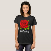 Solidariteit Roos - Solidariteit Red Rose Schattig T-shirt (Voorkant volledig)