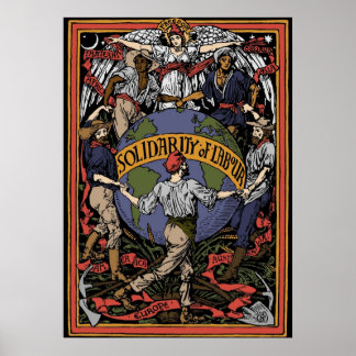 Solidariteit van arbeid in de kleuren Walter Crane Poster
