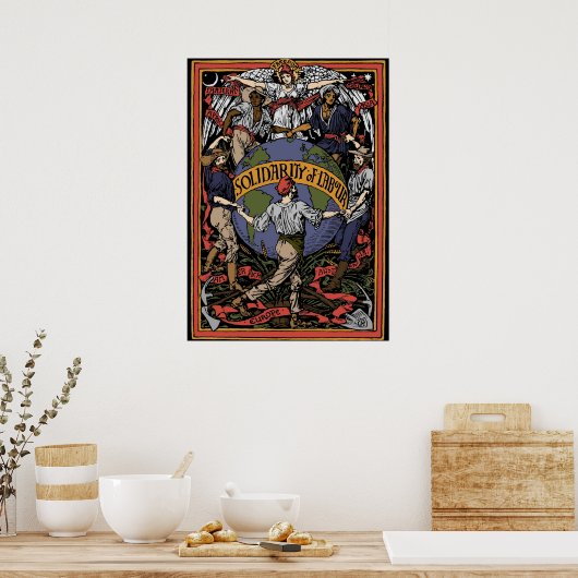 Solidariteit van arbeid in de kleuren Walter Crane Poster (Keuken)