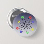 Solidariteit van de Rainbow-kleuren Ronde Button 5,7 Cm (Voorkant /achterkant)