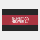 Solidariteit voor altijd! rechthoekige sticker (Voorkant)