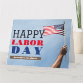 Solidariteit Werknemer Eenheid Dag Arbeid Rood Wit Bedankkaart (Voorkant)