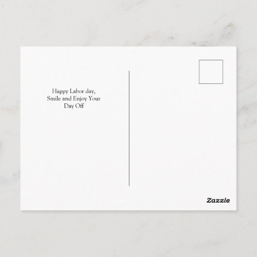 Solidariteit Werknemer Eenheid Dag Arbeid Rood Wit Briefkaart (Achterkant)