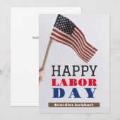 Solidariteit Werknemer Eenheid Dag Arbeid Rood Wit Feestdagenkaart (Voorkant / Achterkant)