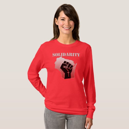 Solidariteit Wisconsin T-shirt (Voorkant volledig)