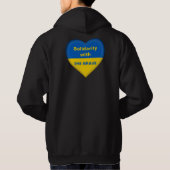 Solidariteitshart van de Oekraïense vlag Hoodie (Achterkant)