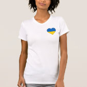 Solidariteitshart van de Oekraïense vlag T-Shirt (Voorkant)