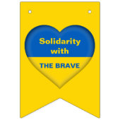 Solidariteitshart van de Oekraïense vlag Vlaggetjes (Tweede vlag)