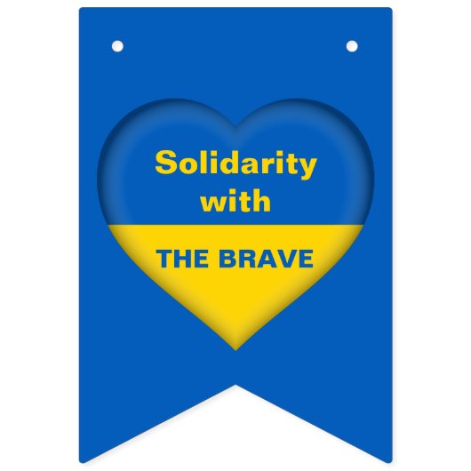 Solidariteitshart van de Oekraïense vlag Vlaggetjes (Eerste vlag)