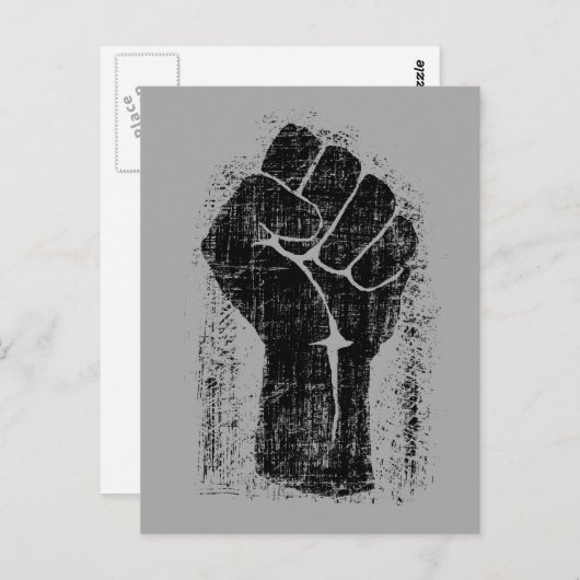 Solidariteitsste gekrompen stijl briefkaart (Voorkant / Achterkant)