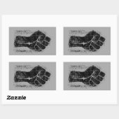 Solidariteitsste gekrompen stijl rechthoekige sticker (Vel)