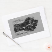 Solidariteitsste gekrompen stijl rechthoekige sticker (Envelop)