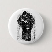 Solidariteitsste gekrompen stijl ronde button 5,7 cm (Voorkant)