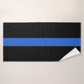 Solidariteitssymbool van de Thin Blue Line Vlag va Badhanddoek (Badhanddoek)