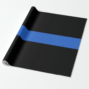 Solidariteitssymbool van de Thin Blue Line Vlag va Cadeaupapier
