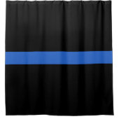 Solidariteitssymbool van de Thin Blue Line Vlag va Douchegordijn (Voorkant)