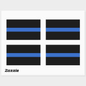 Solidariteitssymbool van de Thin Blue Line Vlag va Rechthoekige Sticker (Vel)