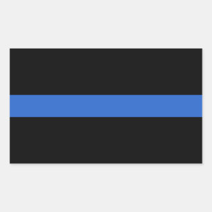 Solidariteitssymbool van de Thin Blue Line Vlag va Rechthoekige Sticker