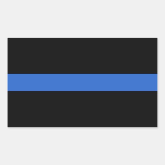 Solidariteitssymbool van de Thin Blue Line Vlag va Rechthoekige Sticker (Voorkant)