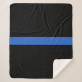 Solidariteitssymbool van de Thin Blue Line Vlag va Sherpa Deken (Voorkant)