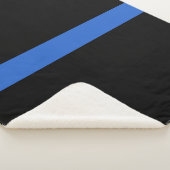 Solidariteitssymbool van de Thin Blue Line Vlag va Sherpa Deken (3/4)