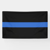Solidariteitssymbool van de Thin Blue Line Vlag va Spandoek (Horizontaal)