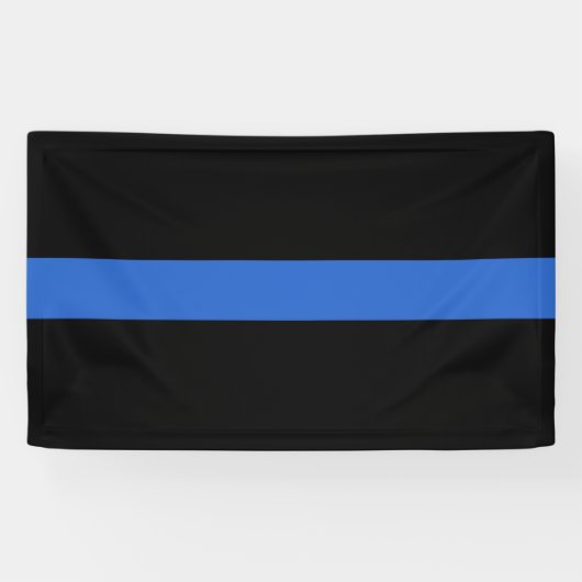 Solidariteitssymbool van de Thin Blue Line Vlag va Spandoek (Horizontaal)