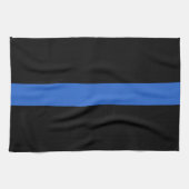 Solidariteitssymbool van de Thin Blue Line Vlag va Theedoek (Horizontaal)