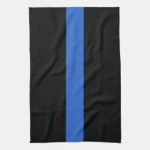 Solidariteitssymbool van de Thin Blue Line Vlag va Theedoek (Verticaal)