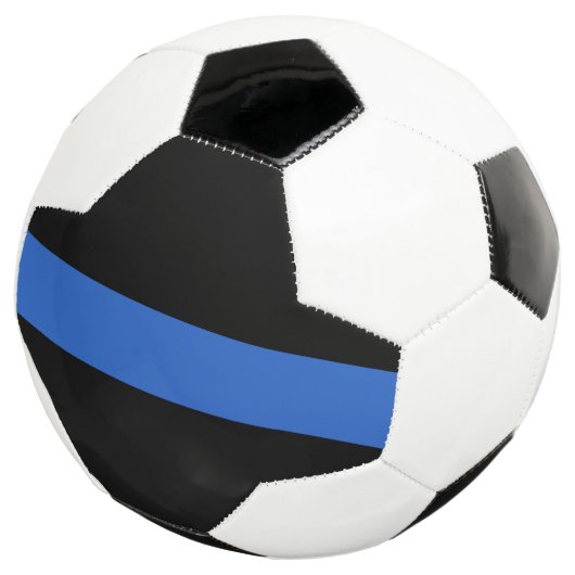 Solidariteitssymbool van de Thin Blue Line Vlag va Voetbal (Drie kwart)
