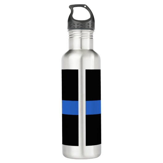 Solidariteitssymbool van de Thin Blue Line Vlag va Waterfles (Achterkant)