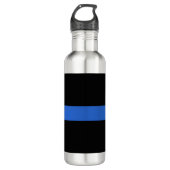 Solidariteitssymbool van de Thin Blue Line Vlag va Waterfles (Voorkant)