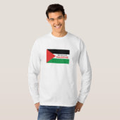 Solidariteitsverklaring: Palestijnse vlag met lang T-shirt (Voorkant volledig)