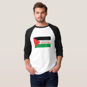 Solidariteitsverklaring: Palestijnse vlag met lang T-shirt (Voorkant volledig)