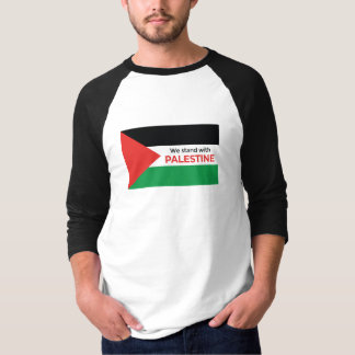Solidariteitsverklaring: Palestijnse vlag met lang T-shirt
