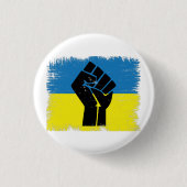 SOLIDARITEITSVISSEN IN OEKRANIË RONDE BUTTON 3,2 CM (Voorkant)