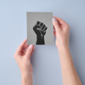 Solidariteitsvuist in koolstofvezelprintstijl flyer (Hand)