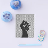 Solidariteitsvuist in koolstofvezelprintstijl flyer (Enkel)