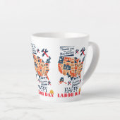 Solidarity Worker Unity Labor Day - Amerikaanse vl Latte Mok (Rechterhoek)
