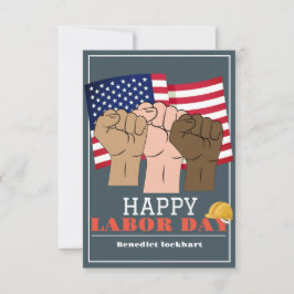 Solidarity Worker Unity Labor Day met Amerikaanse  Bedankkaart