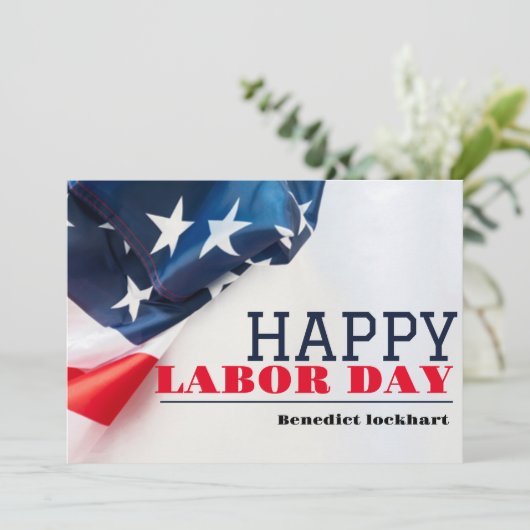 Solidarity Worker Unity Labor Day met Amerikaanse  Bedankkaart (Staand voorkant)