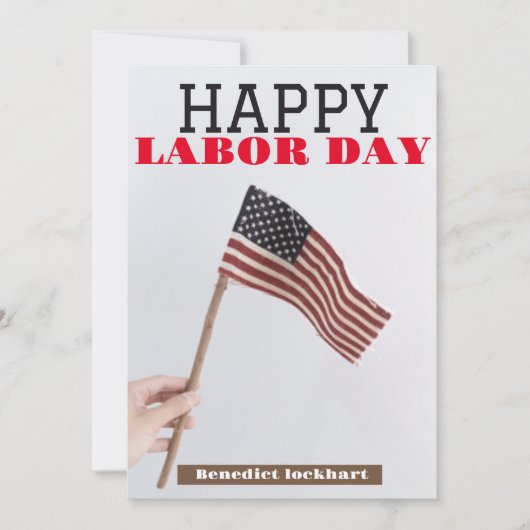 Solidarity Worker Unity Labor Day met Amerikaanse  Bedankkaart (Voorkant)