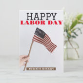 Solidarity Worker Unity Labor Day met Amerikaanse  Bedankkaart (Staand voorkant)