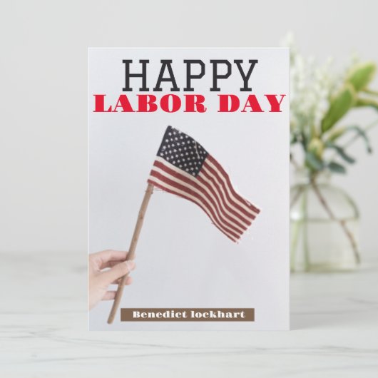 Solidarity Worker Unity Labor Day met Amerikaanse  Bedankkaart (Staand voorkant)