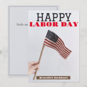 Solidarity Worker Unity Labor Day met Amerikaanse  Bedankkaart (Voorkant / Achterkant)