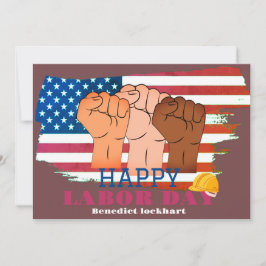 Solidarity Worker Unity Labor Day met Amerikaanse  Bedankkaart