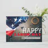 Solidarity Worker Unity Labor Day met Amerikaanse Bedankkaart (Staand voorkant)