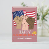 Solidarity Worker Unity Labor Day met Amerikaanse  Bedankkaart (Staand voorkant)