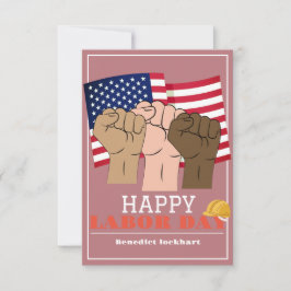 Solidarity Worker Unity Labor Day met Amerikaanse  Bedankkaart