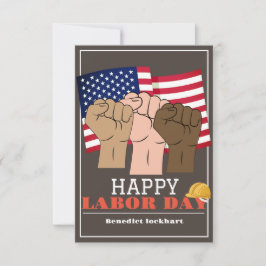 Solidarity Worker Unity Labor Day met Amerikaanse  Bedankkaart